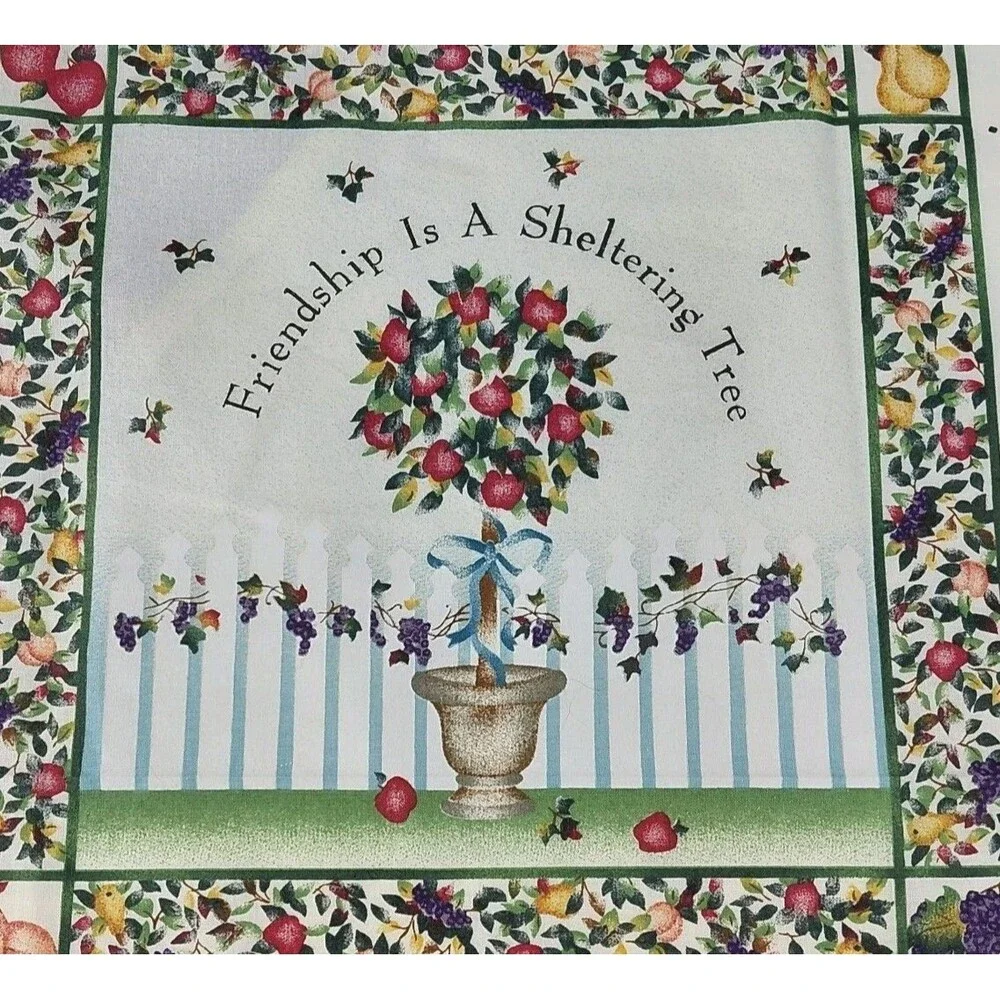 Friendship Tree Daisy Kingdom Cotton Fabric Panel 35
